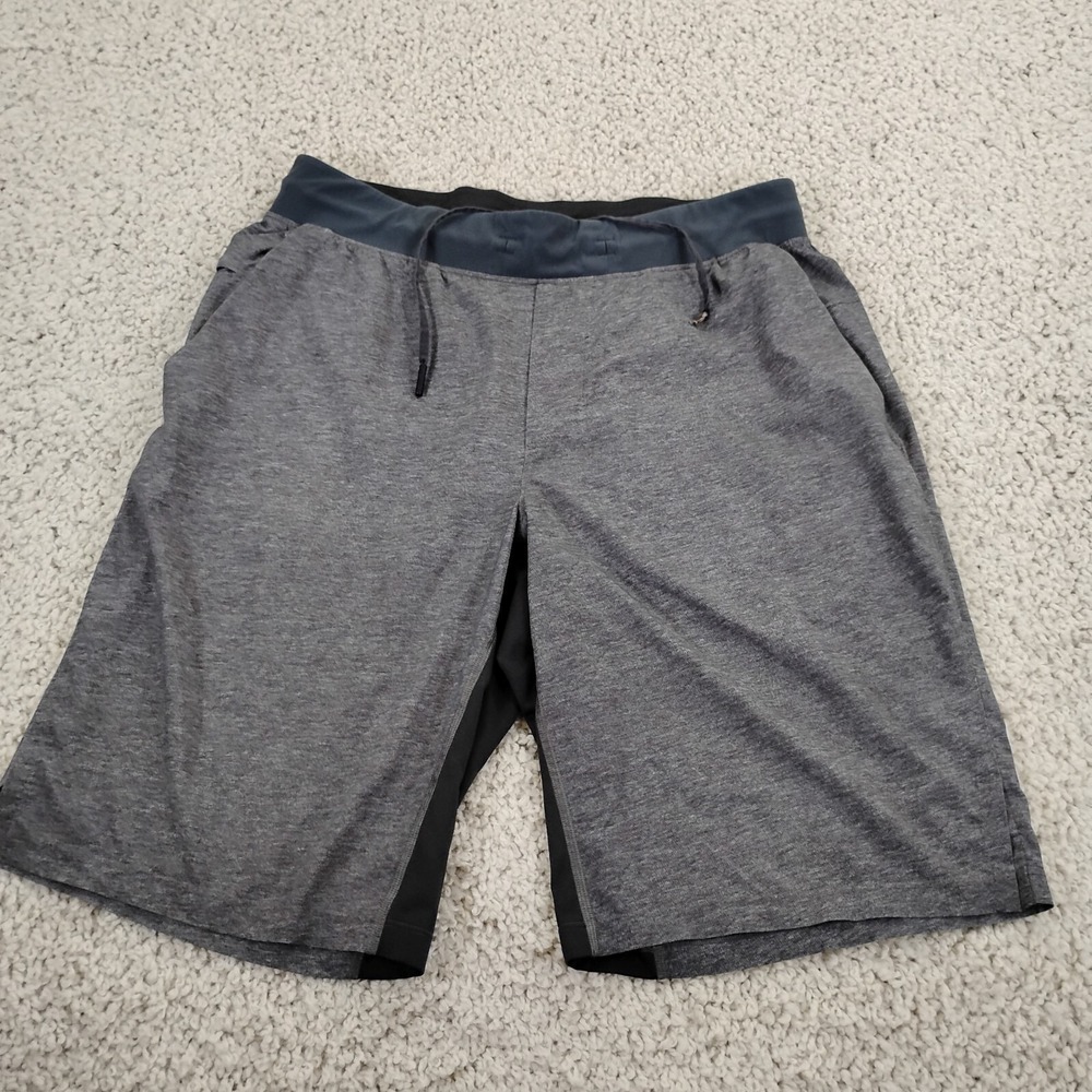 Lululemon Shorts Mens Large Gray Gym Draw String Performance T.H.E. Unlined 11"